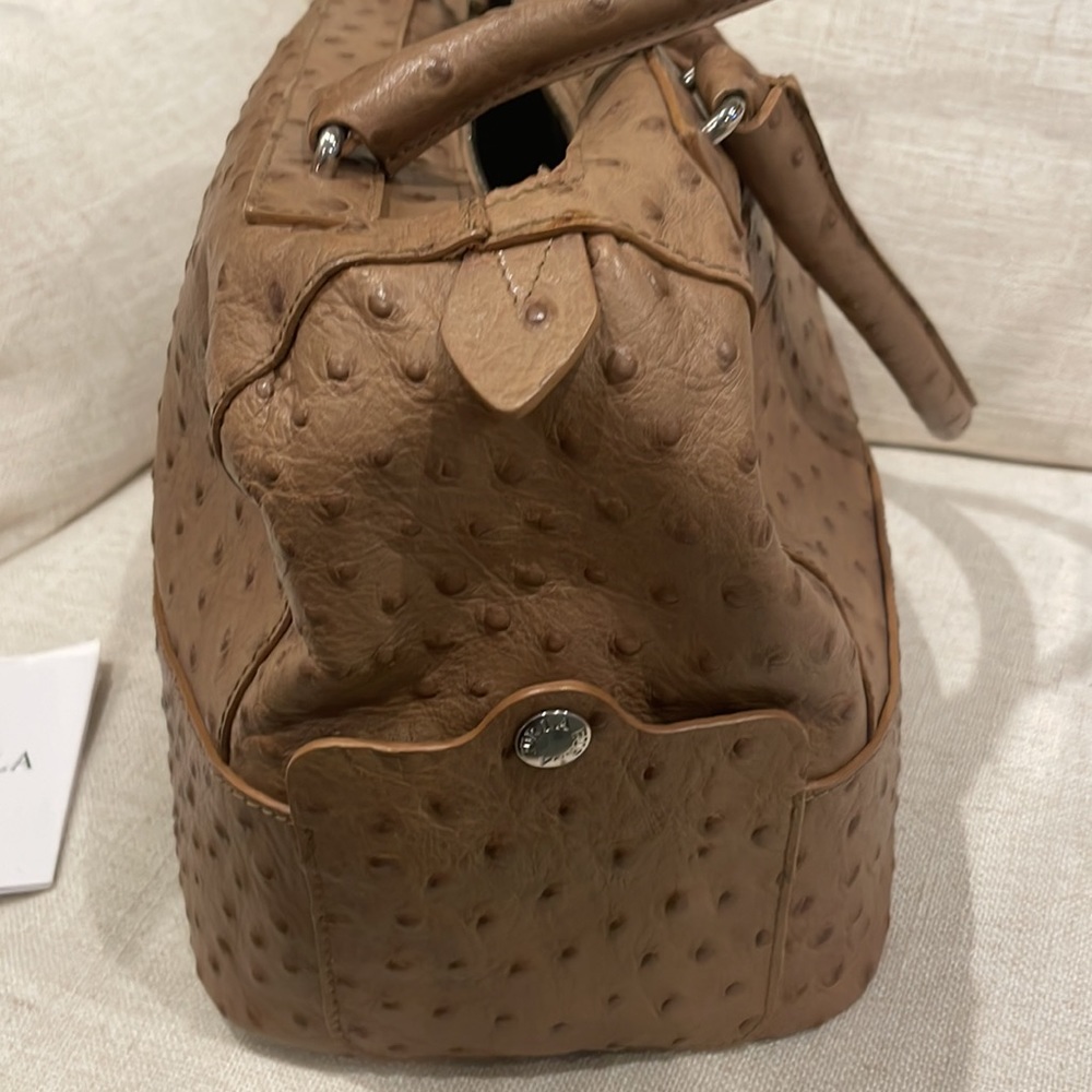 FURLA ostrich handbag. Only wore twice it’s like brand new. - Picture 9 of 17